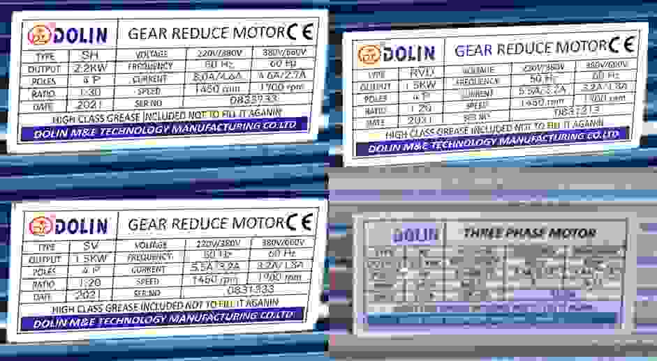 Động cơ điện DOLIN , cảnh báo động cơ nhái kém chất lượng